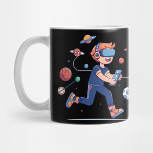 boy playing vr Mug